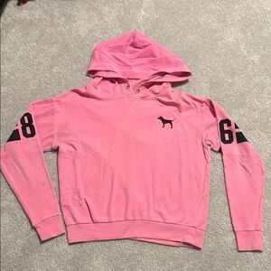 PINK Victoria's Secret Pink Hoodie with Black Dog Emblem